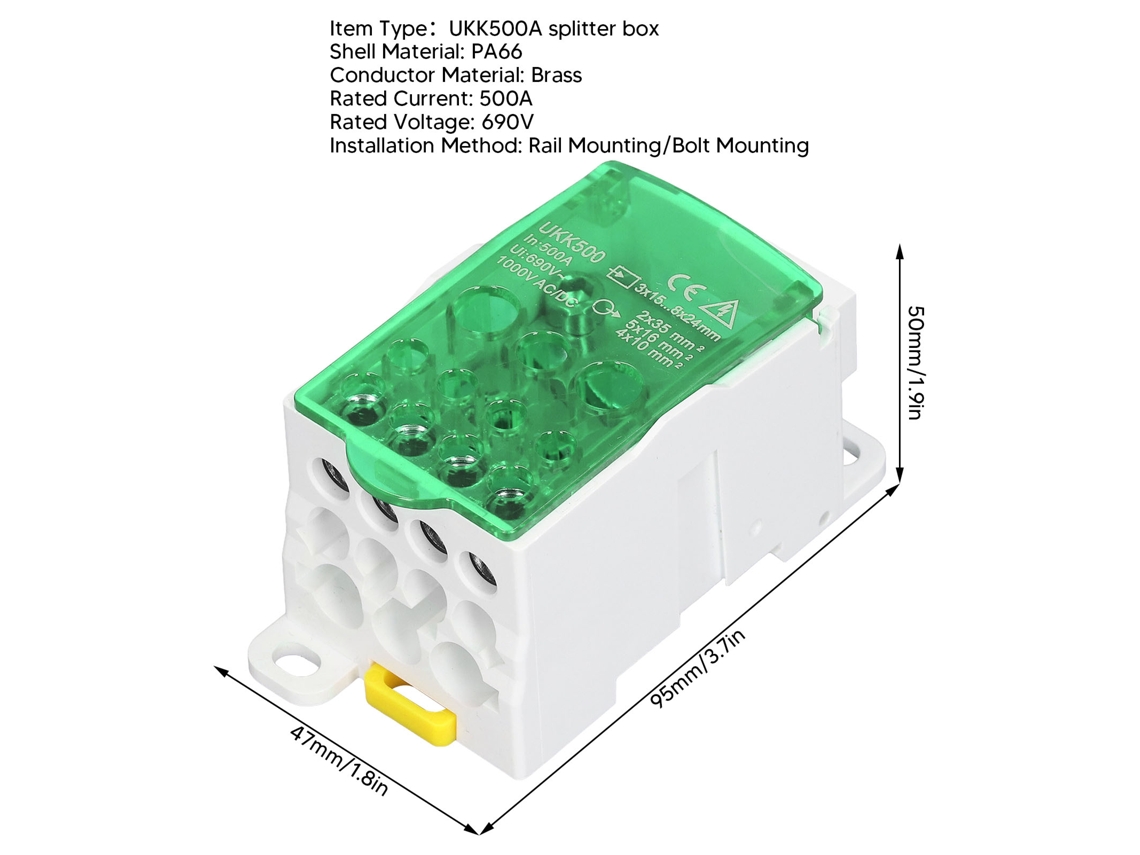 Laxiscreed Ukk500 C45 Caixa De Distribuição Até 690v E 500a Para Instalações Elétricas