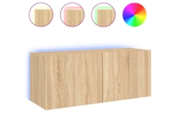 Móvel de parede para TV com luzes LED Carvalho Sonoma MAISON EXCLUSIVE (100x35x41 cm)