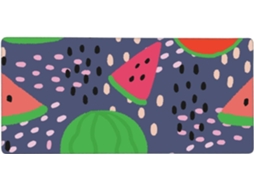 Mousepad Grande para Computador com Estampa de Melancia, Fruta Típica do Verão, Base Borracha Antiderrapante,