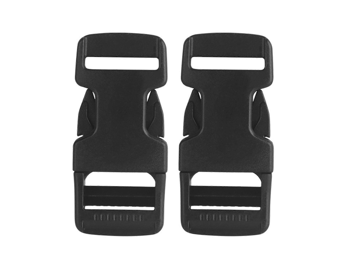 Conjunto De 2 Fivelas Para Fita De 2 Cm Com Liberação Rápida Lateral, Fivelas De Reposição, Fivelas Práticas Com Clipes, Pretas.