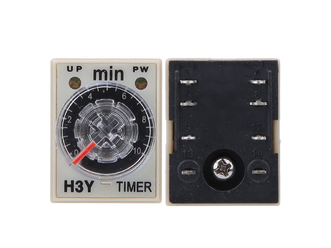 Relé De Retardo Tempo Yinhing H3y 2 8 Pinos 0-10 Minutos 12 Vcc