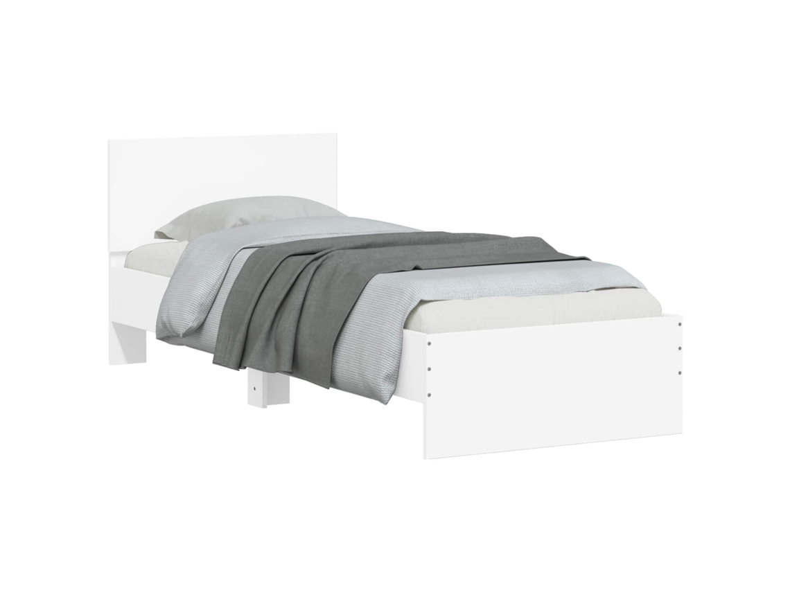 Estrutura de Cama com Cabeceira Branco 80 X 200 Cm MAISON EXCLUSIVE
