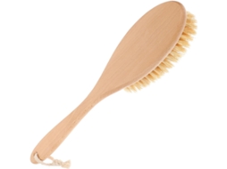 Escova Dechous Com Cabo Longo, Madeira De Faia E Fibras Vegetais, Esfoliante Corporal, Escova A Seco Para Limpeza Das