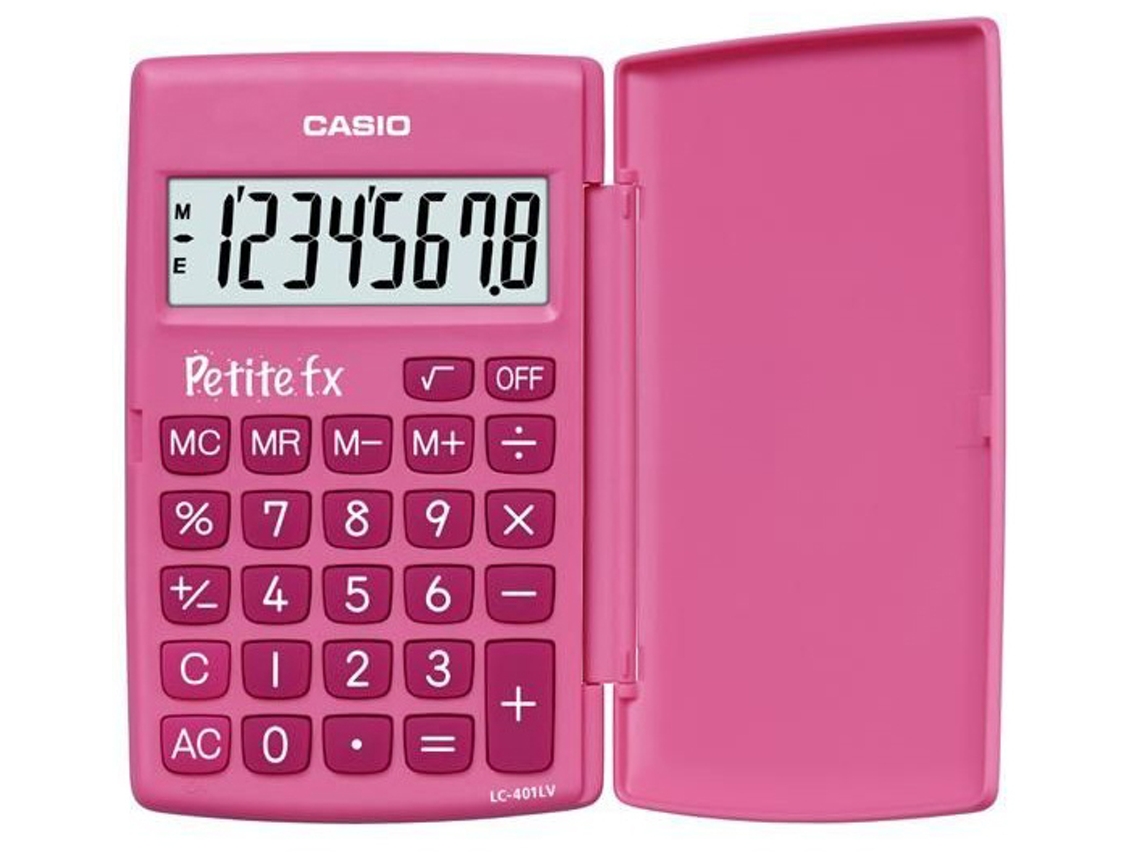 Calculadora Básica CASIO LC 401LV Rosa  (8 dígitos)