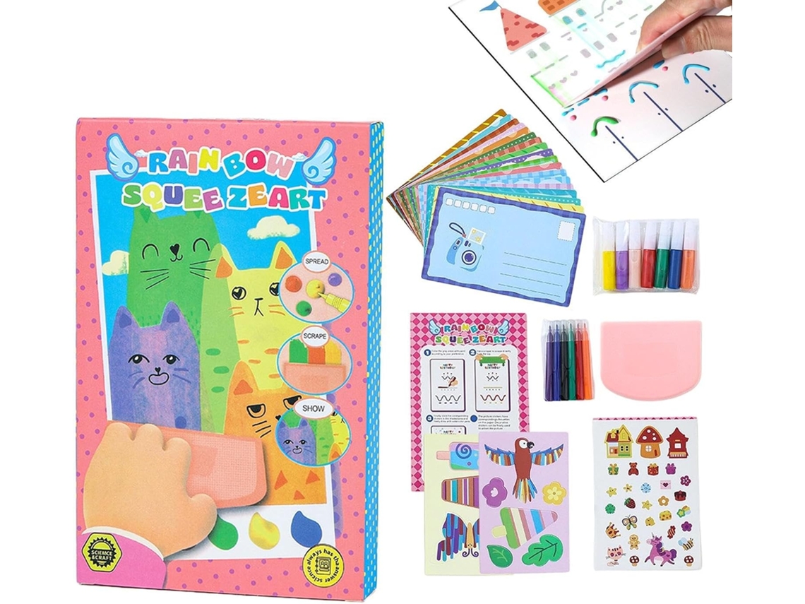 Kit De Arte Rainbow Squeeze, Materiais De Arte Educativos E