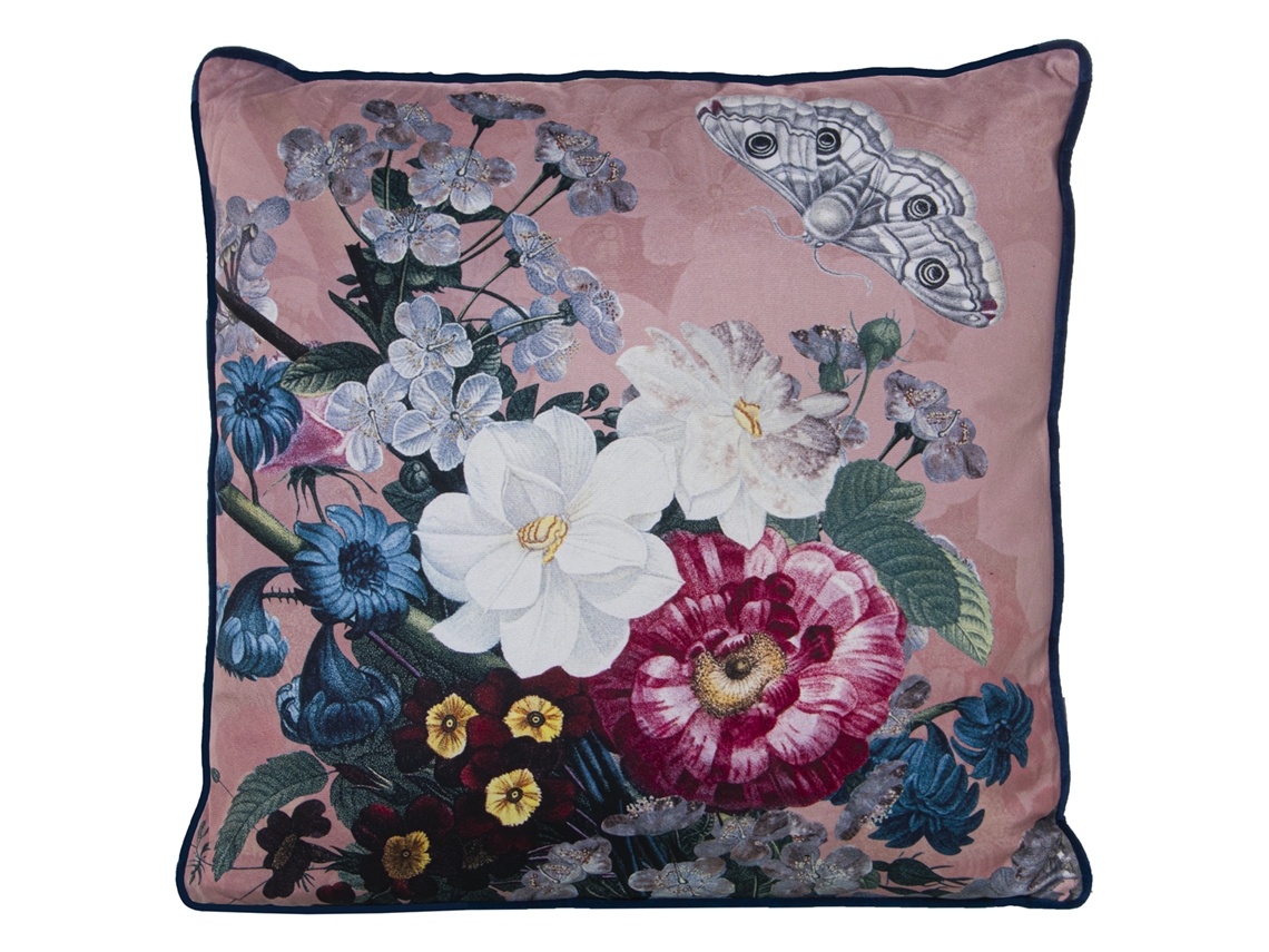 Almofada 45X45cm em Veludo com Fecho de Correr