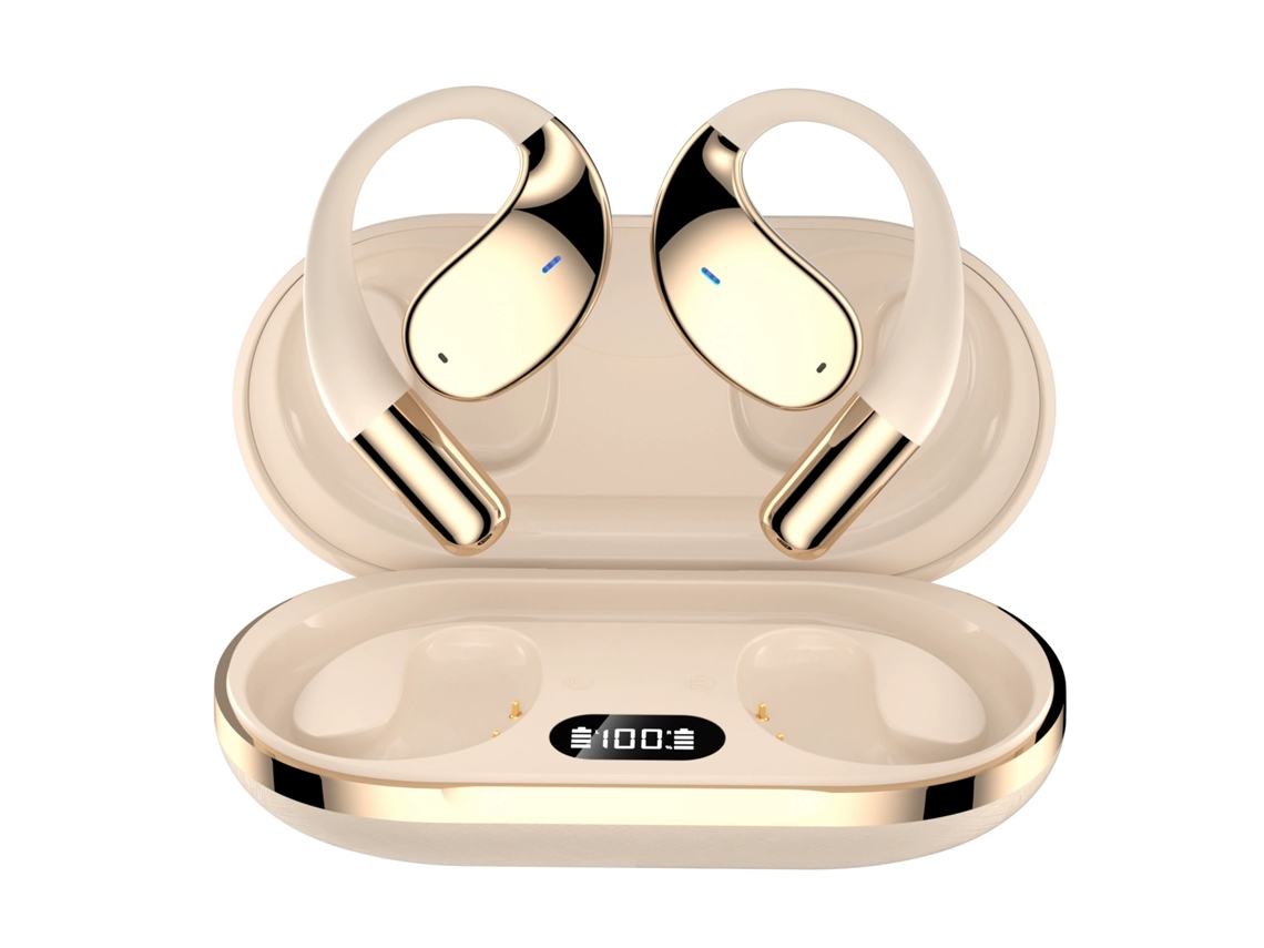Fones De Ouvido Com Tradução Ai Sem Fio Com Condução De Ar Bluetooth Fones De Ouvido Abertos Sem Dor Com Estojo De Carregamento Led Para Neg