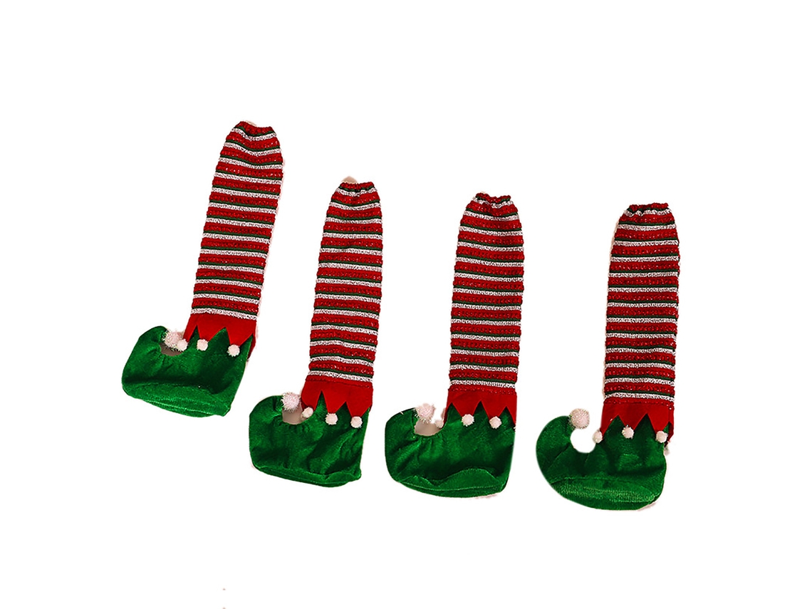 Decoração de Natal Green Elf Pack com Capas para Pernas de Mesa e Cadeiras LAXISCREED