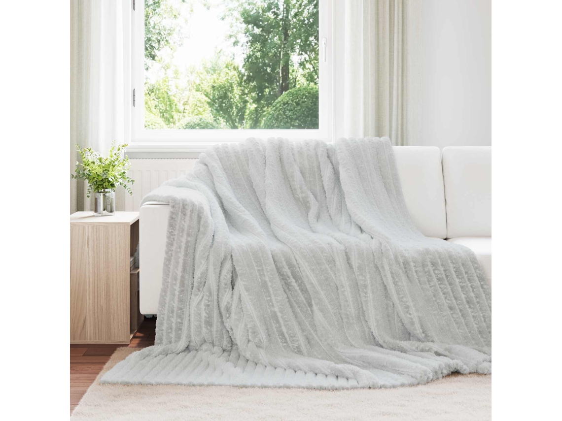 Vidaxl Manta Cinzento 240 X 220 Cm 1.36 Kg Lã