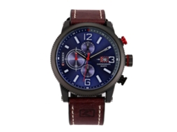 Relógio de pulso masculino Curren, novo modelo de quartzo, pulseira de couro à prova d'água.