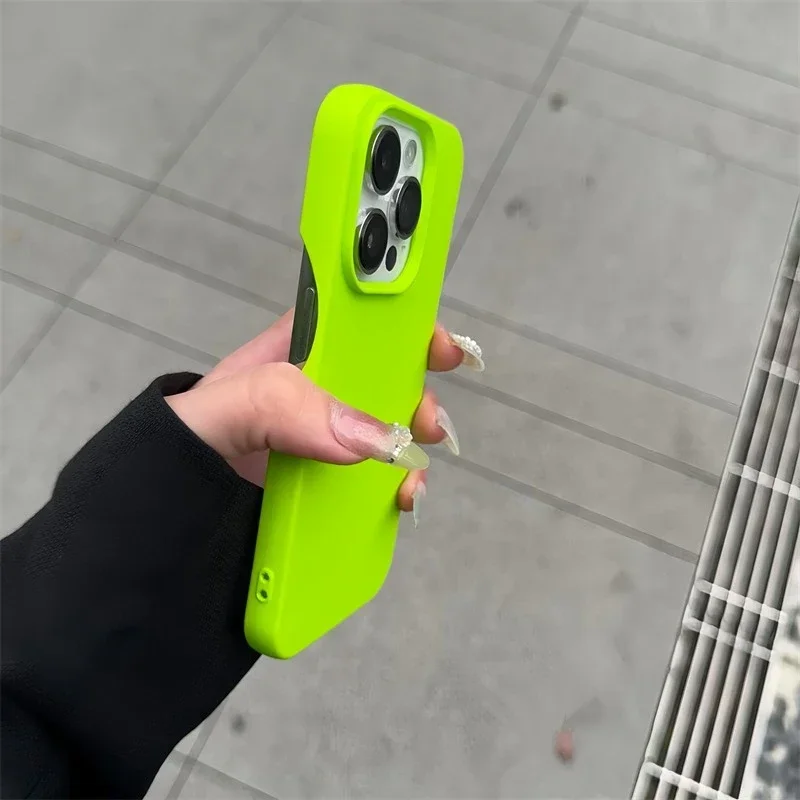 (iphone 13 Verde) Capa Ultrafina Fosca Para Celular, Feita De Silicone, Resistente A Choques E Impactos.