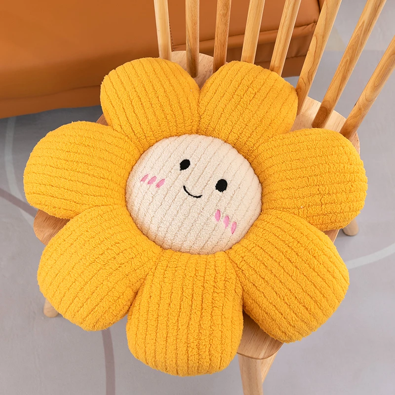 (amarelo, 45cm) Almofada De Pelúcia Em Formato De Flor, 45cm, Almofada Em Formato De Pétala De Planta, Brinquedo De Pelúcia