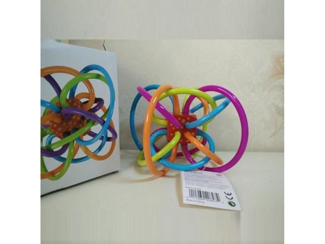 Dispositivo de fixação dental de sino de mão Frankmall® brinquedos de bola de mordedor de bebêNYZ55551767