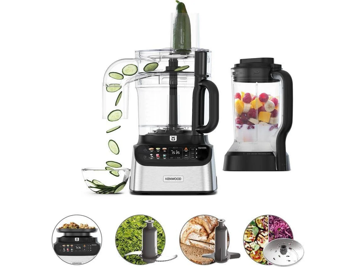 Processador de Alimentos KENWOOD MultiPro OneTouch FDM73.480S (3 L - 1000 W - 7 acessórios)