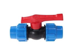 Válvula De Bola Mdpe Com Conexão Por Compressão - 32mm - Resistente À Pressão Para Mangueira De Água