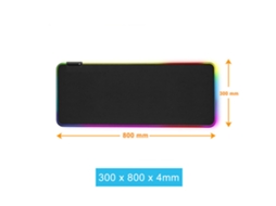 Mousepad Gamer Rgb Extra Grande Antiderrapante Brilvibera (preto, 8003004mm)