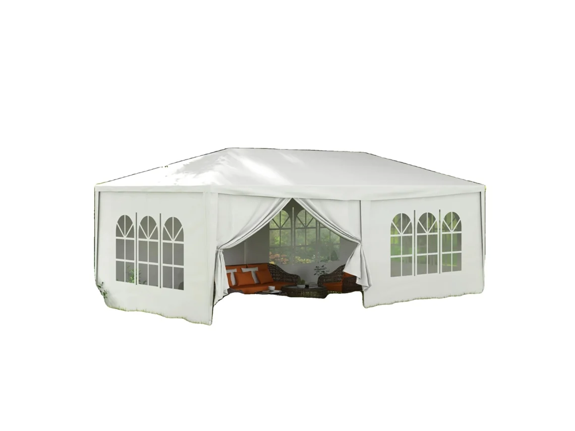 Tenda De Jardim, Paredes Laterais Removíveis, Janelas Transparentes