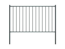 Fence Panel, Fence Panels Vidaxl Antracite Aço (1.7 X 1.25 M)