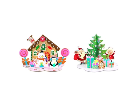 Atividade Infantil Cenas De Natal Para Montar E Decorar Multicolorido Sortido. Megacrea Diy