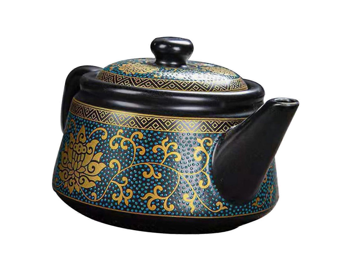 Bule De Cerâmica Com Infusor Para Uma Pessoa, Chaleira Vintage Com Elegante Acabamento Polido.