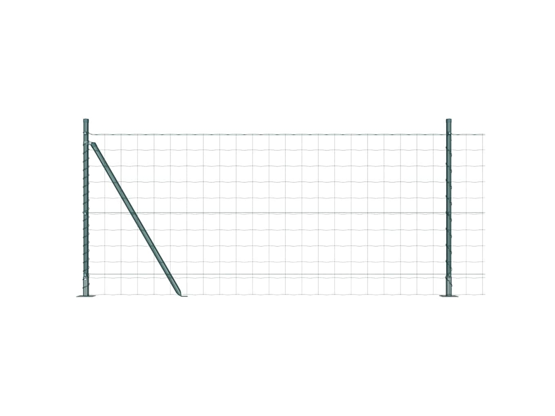 Cerca Com Poste Verde 0,8 X 10 M Aço