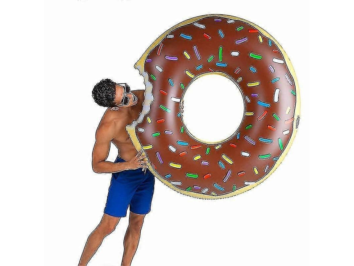 Boia inflável gigante em formato de donut, 120 cm, PVC, piscina, praia, festas na água, para adultos AQUAFORGE