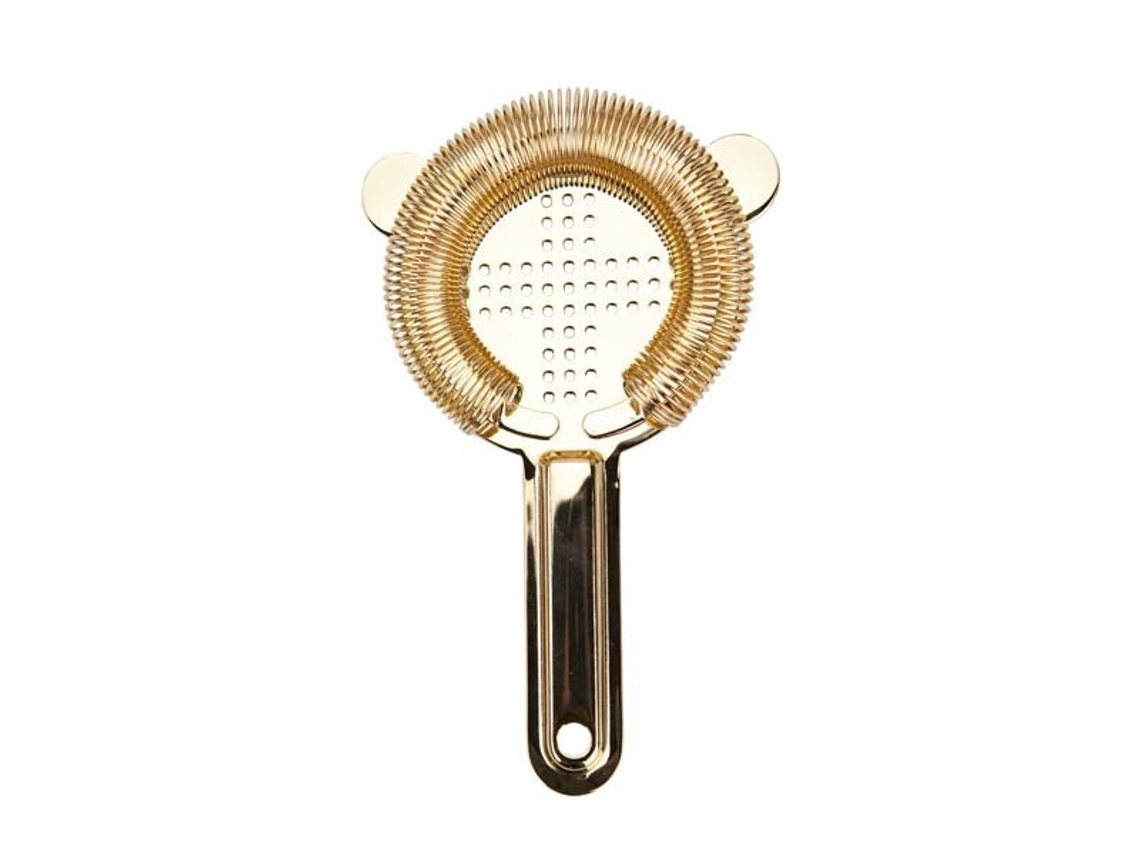 Coador De Coquetel, Acabamento Dourado, Design Drenagem Cruzada, Tamanho Padrão Do Shaker, Ferramenta Bar