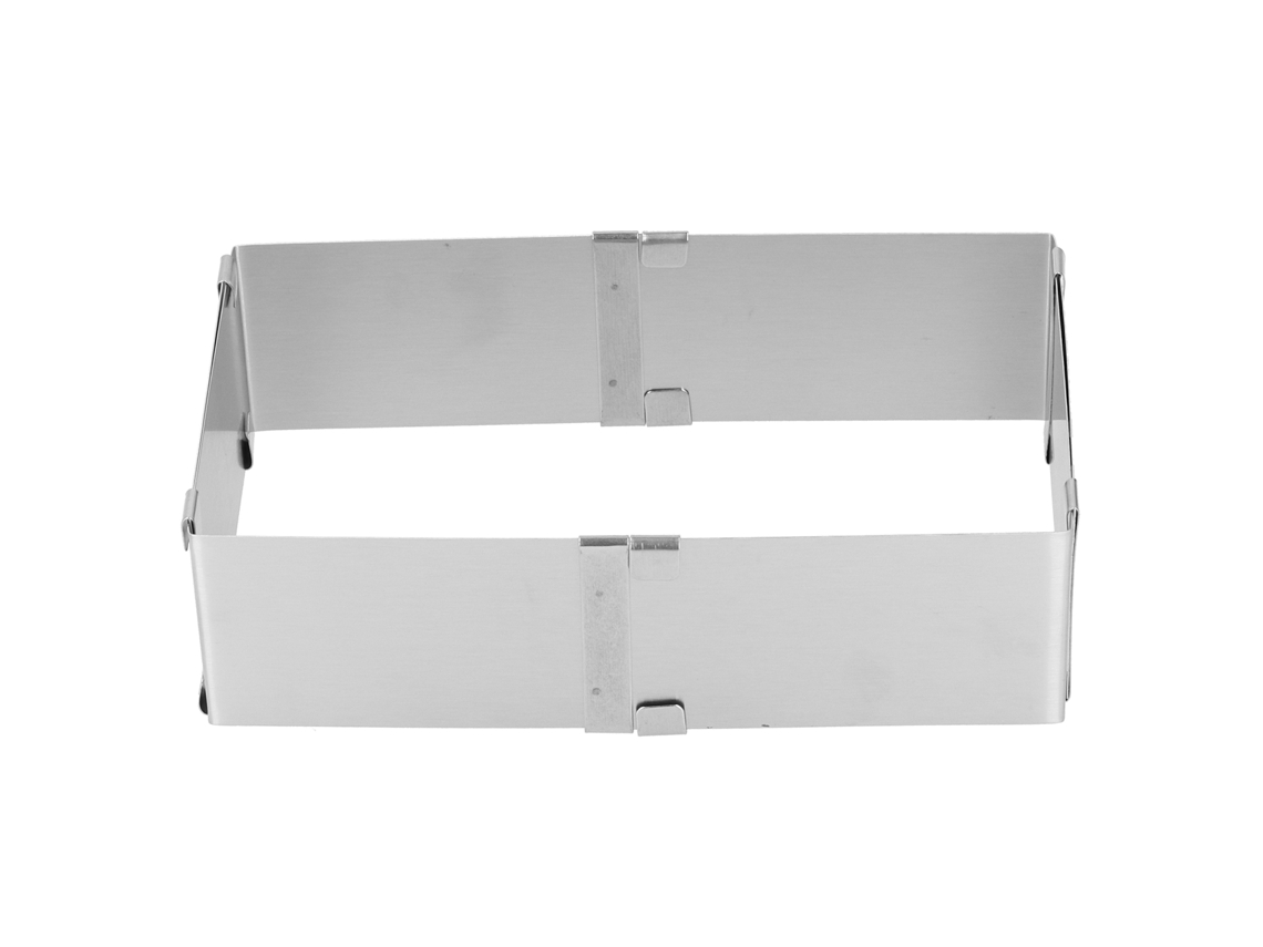 Anel De Mousse Quadrado Aço Inoxidável Recolhível 10 18cm