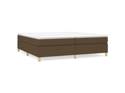 Box Spring Bed, Box Spring Beds Vidaxl Marrom Tecido (200 X 200 Cm)