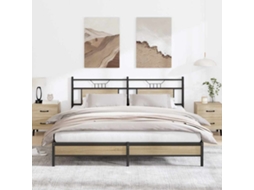 Vidaxl Estrutura De Cama Sem Colchão 183x203 Cm Carvalho Sonoma