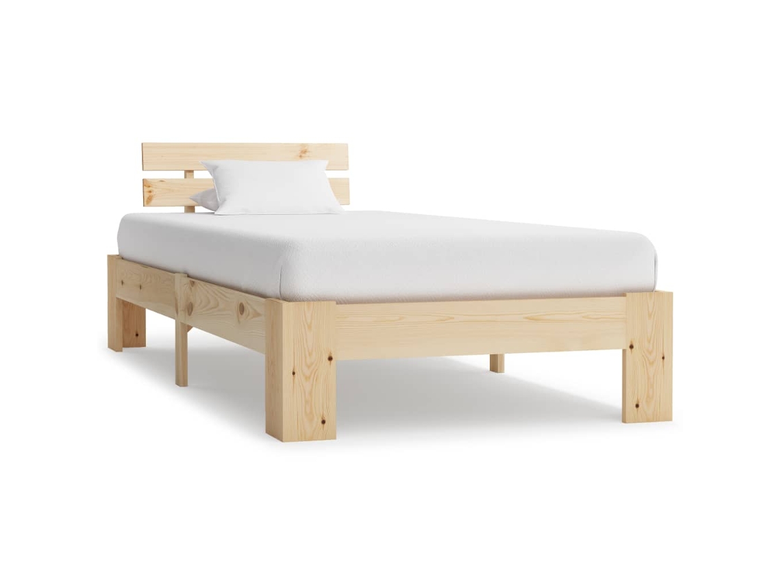 Estrutura De Cama 100x200 Cm Pinho Maciço