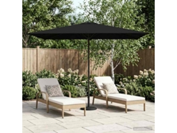 Vidaxl Guarda-sol De Jardim 200 X 300 Cm Poliéster Retangular Preto