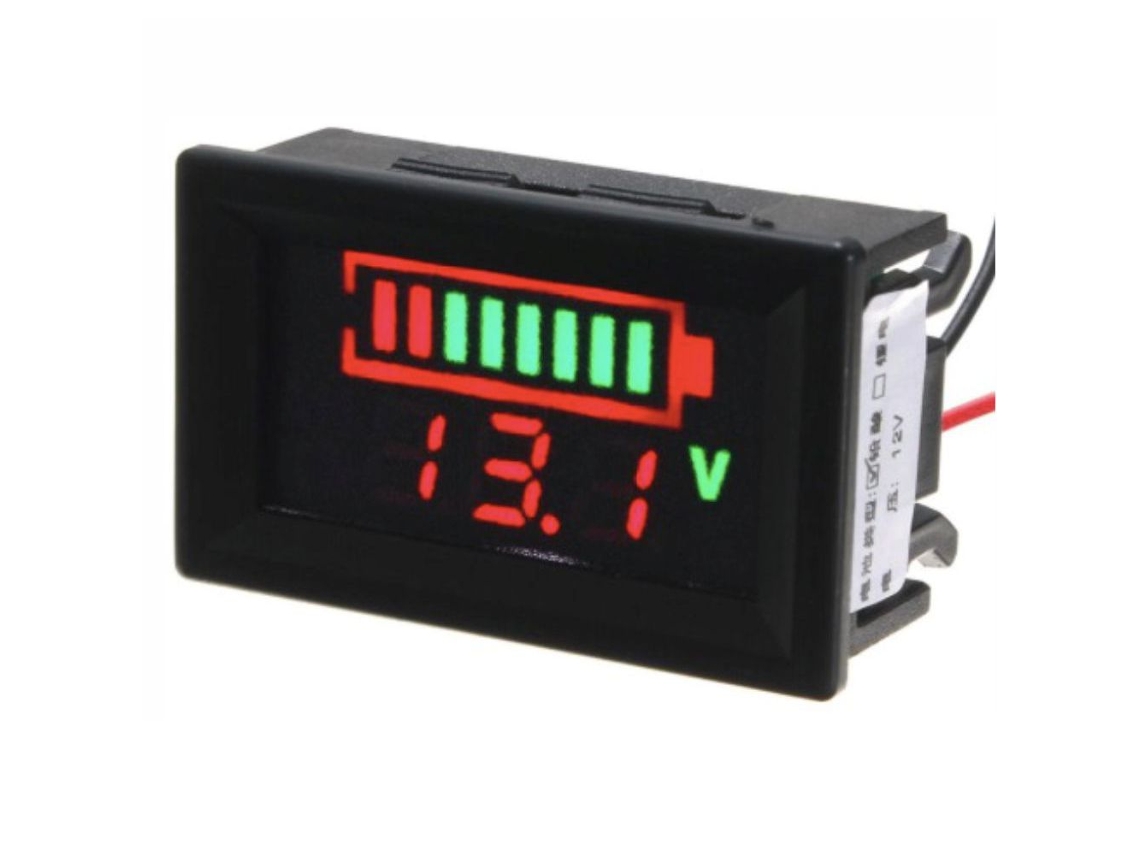 Voltimetro Digital Led 12vdc Painel C/ Capacidade Prok