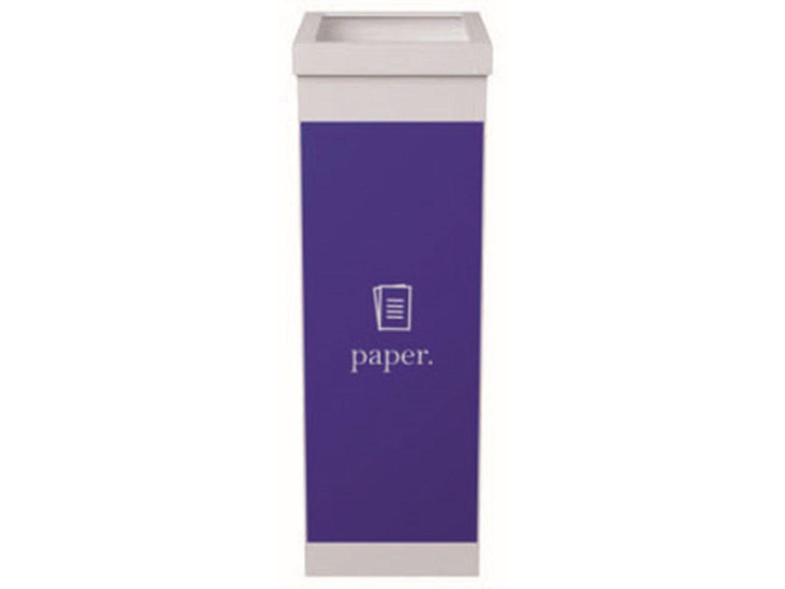 Contentor para Reciclagem Paperflow com Tampa Poliestireno para Papéis 60 L 76X36.3X26.3 cm