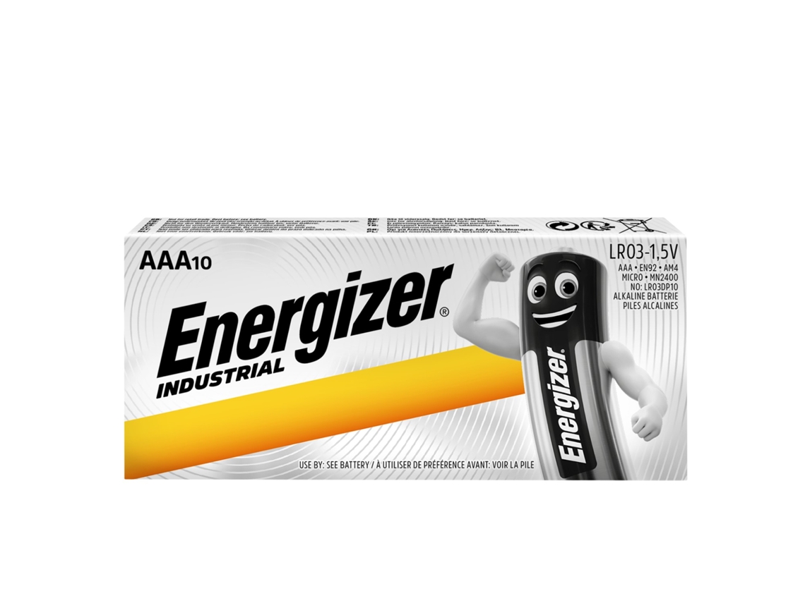 Pilha Alcalina Lr03/aaa 1.5v 10x Industrial Energizer