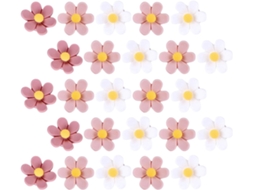 Conjunto De 30 Alfinetes Decorativos Em Resina 3d Com Formato Flor, Ideais Para Murais E Projetos De Artesanato