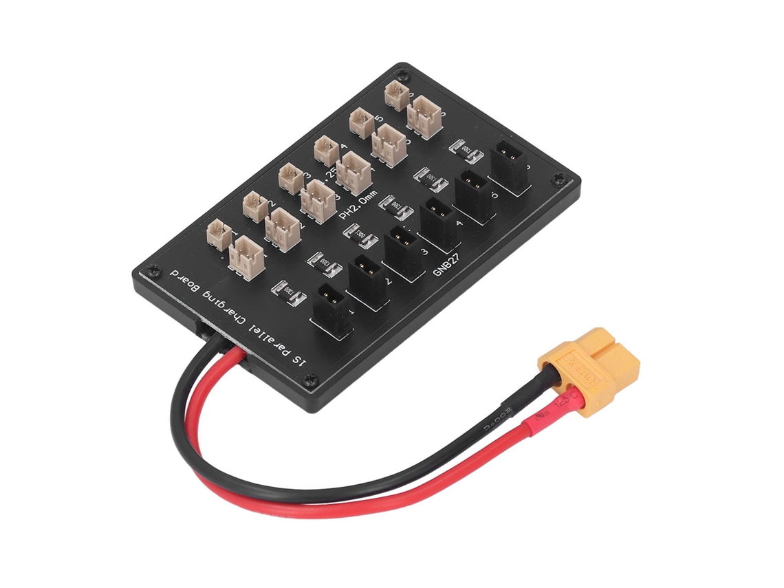 Placa de carregamento paralelo de 6 canais 2026horizon-Xt60 com cabo conector banana de 4,0 mm para baterias de lítio