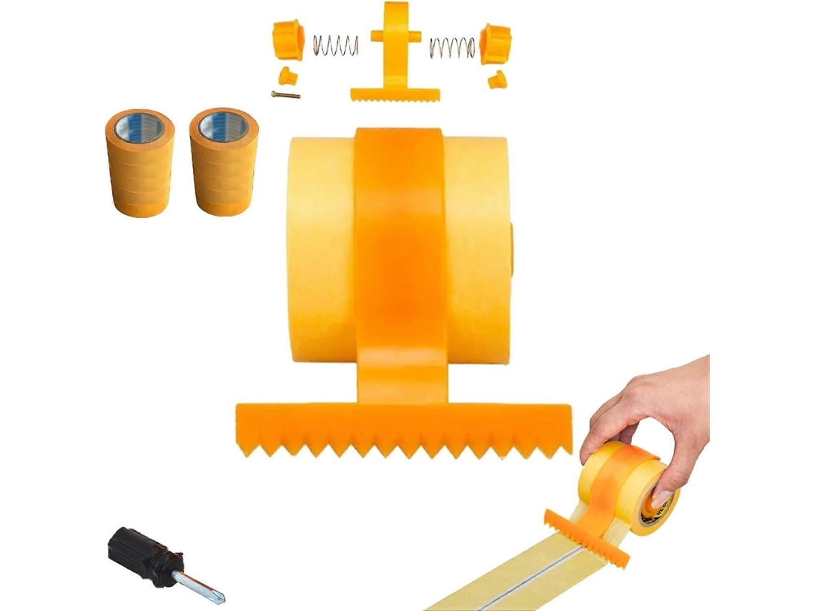 Dispensador De Fita Adesiva Dupla-fileira Com Rolo, Dispensador De Fita Adesiva Master Para Mascaramento, Kit De Mascaramento Portátil, Puxador D