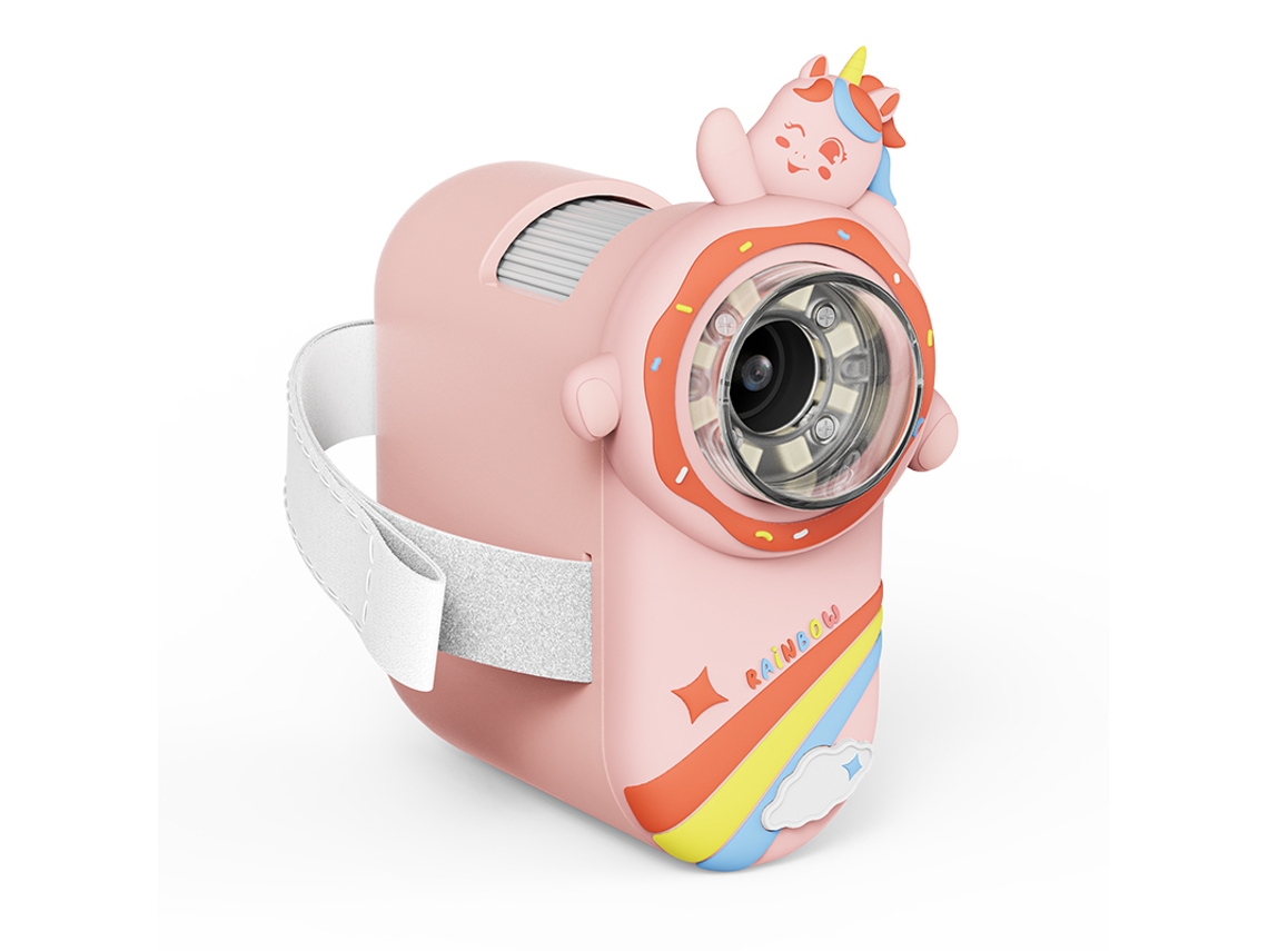 Microscópio Infantil Com Ecrã Ips 2", 1000x E 8 Leds - Rosa - Eifson