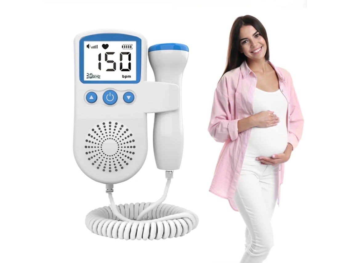 Detector De Estetoscópio Cardíaco Fetal Monitoramento De Som Do Bebê Azul Yunzii
