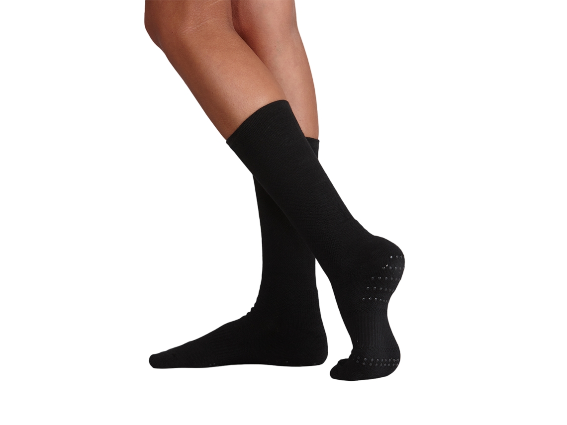 Meias De Compressão Silky Dance Femininas/senhoras Com Aderência E Giro, Tamanho 1 U, Pretas(cjy Black En, Us)