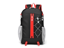 Mochila dupla e leve para atividades ao ar livre (preta), com grande capacidade, ideal para caminhadas, viagens e esportes.
