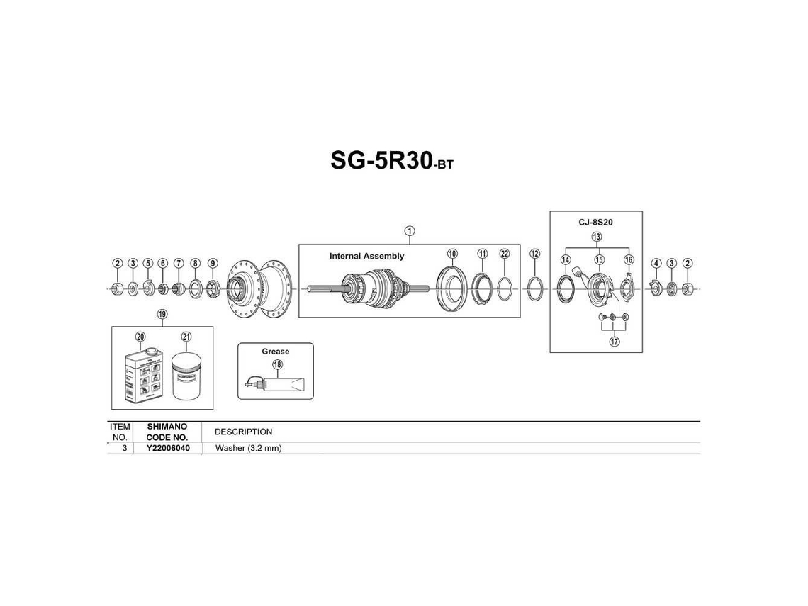 Shimano Nexus 3R40