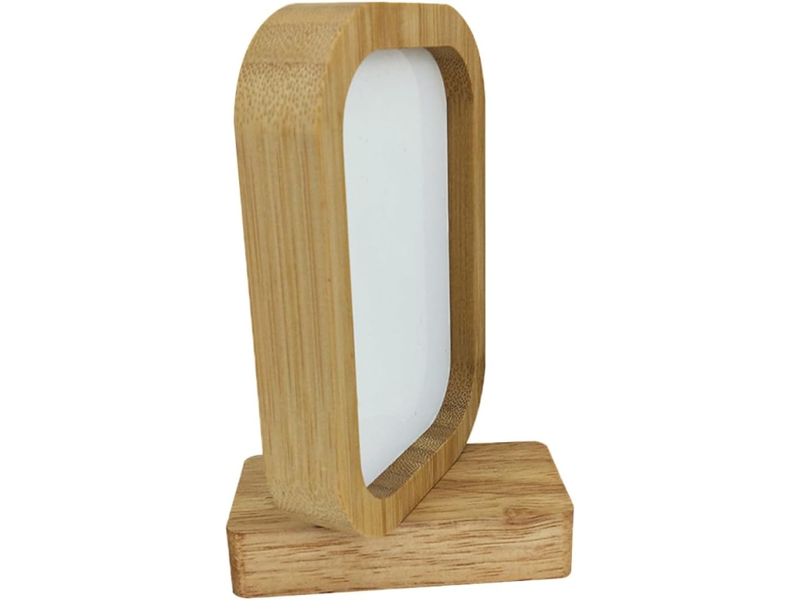 Porta Retratos Decorativo Bambu Natural Design Delicado Formato Arredondado Ideal Decorar Sua Casa Café GOKOCO