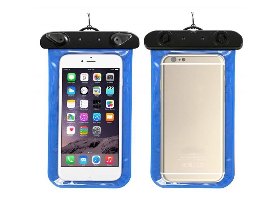 Capa À Prova D'água Para Celular De 6,5 Polegadas - Azul - Ideal Para Natação, Mergulho, Esqui, Ciclismo E Corrida.