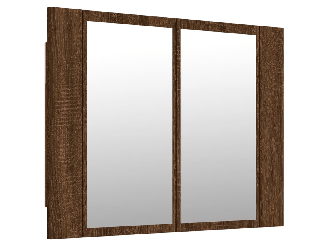Led Mirror Cabinet, Led Mirror Cabinets Vidaxl Marrom Madeira Processada (n/a)