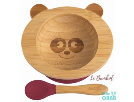 Tigela e colher em bambu FINKOLO Panda