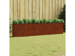Floreira - Canteiro Elevado de Jardim 360x40x80 Cm Aço Corten HARLANV1