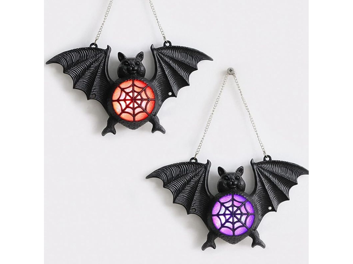 2026 decoraciones de Halloween Murciélagos Luminosos Colgantes para Festa Interior Exterior 2 Piezas