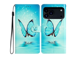 Capa Para Iphone 17 Pro Max Com Estampa De Borboleta Azul